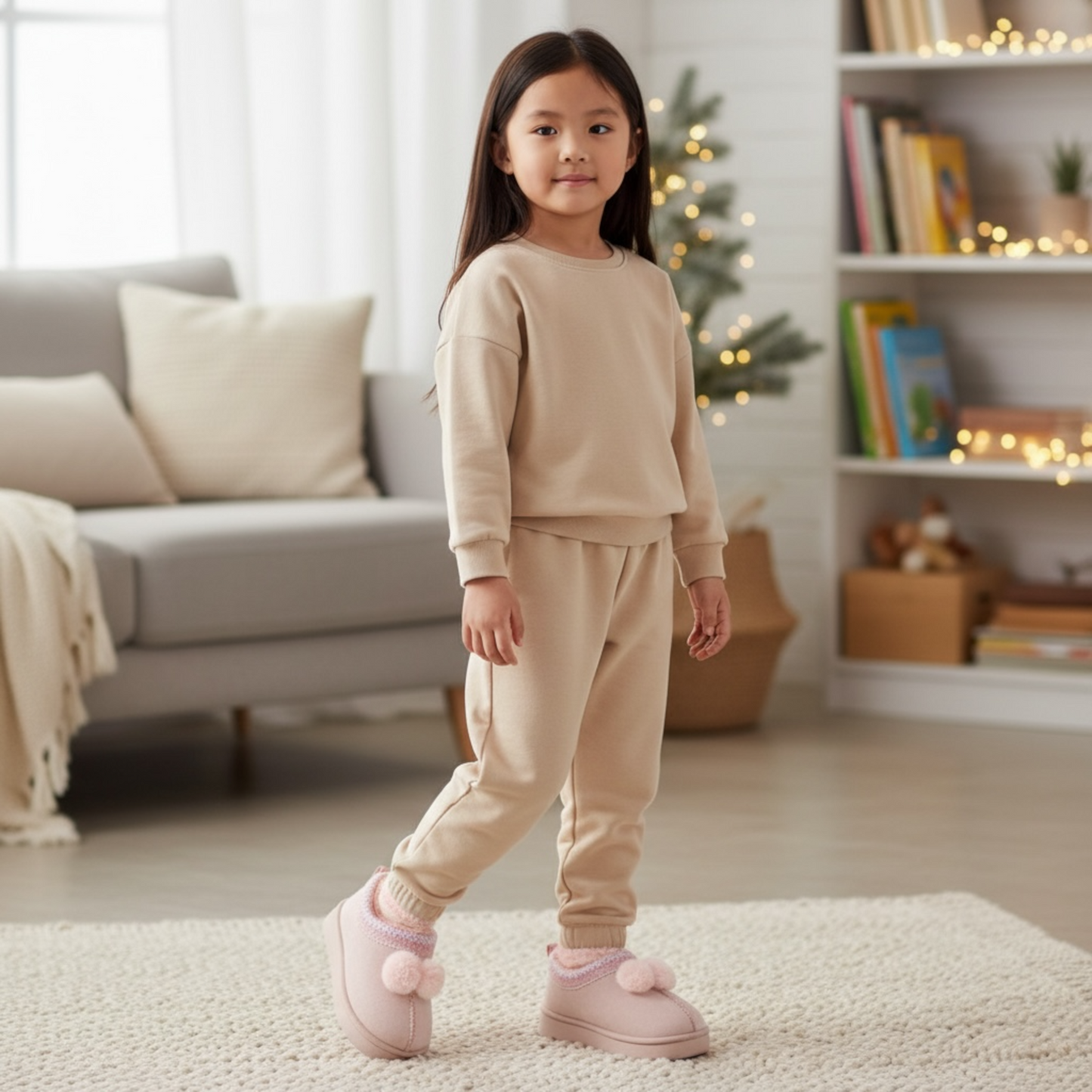 Chaussons Élise Rose
