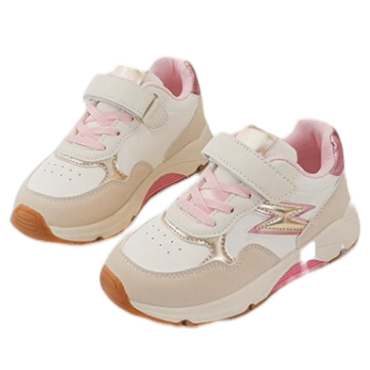 Baskets Fille Rose et Beige Emy