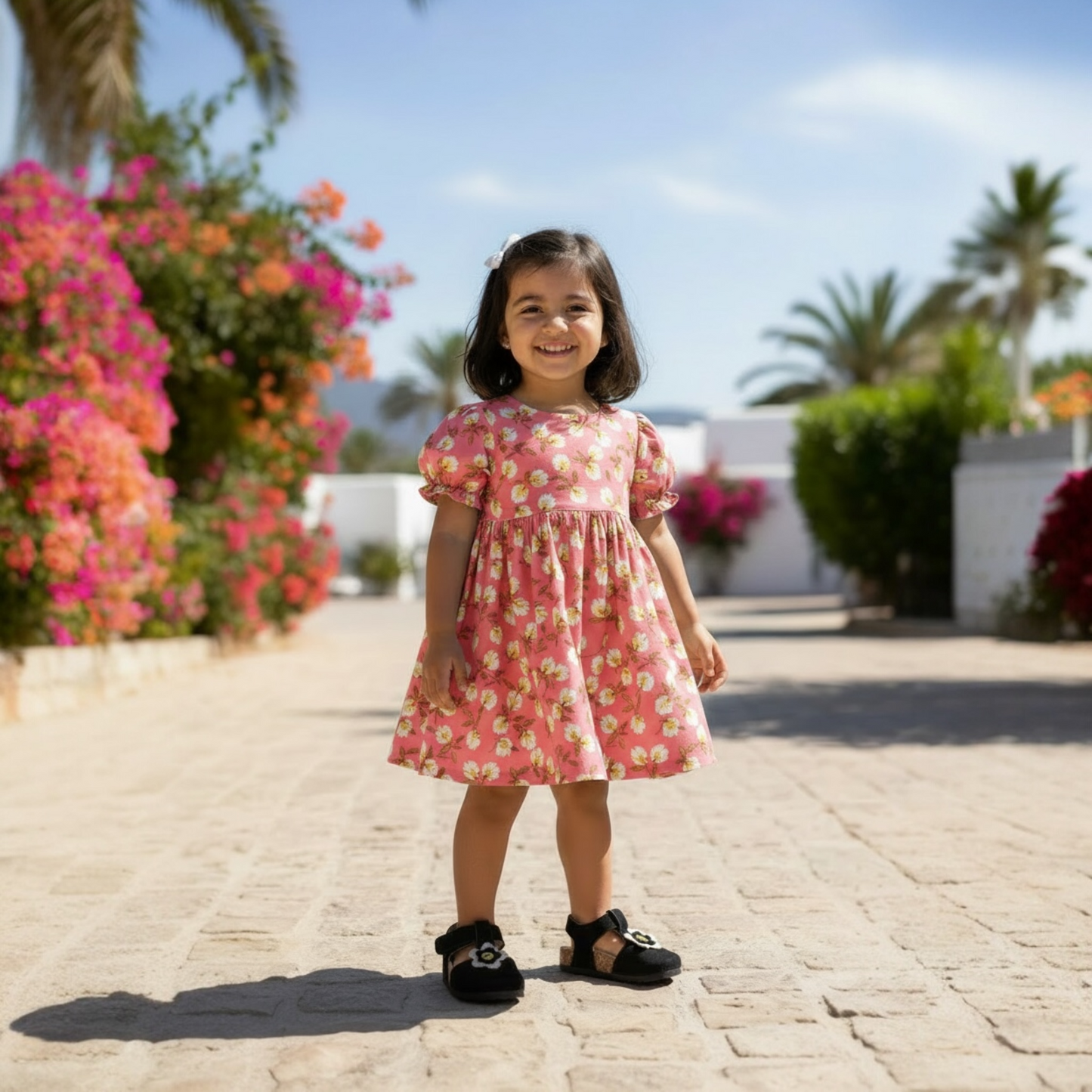 Sandales Fleur Noire Enfant