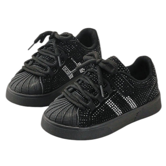 Baskets Fille Noire Strass Stella