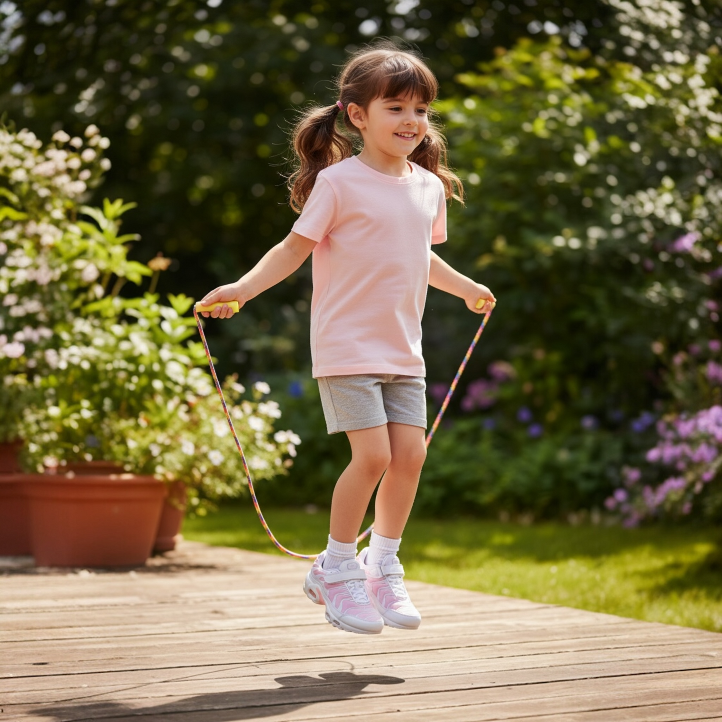 Chaussures Nina Sneakers Fille Rose & Blanc