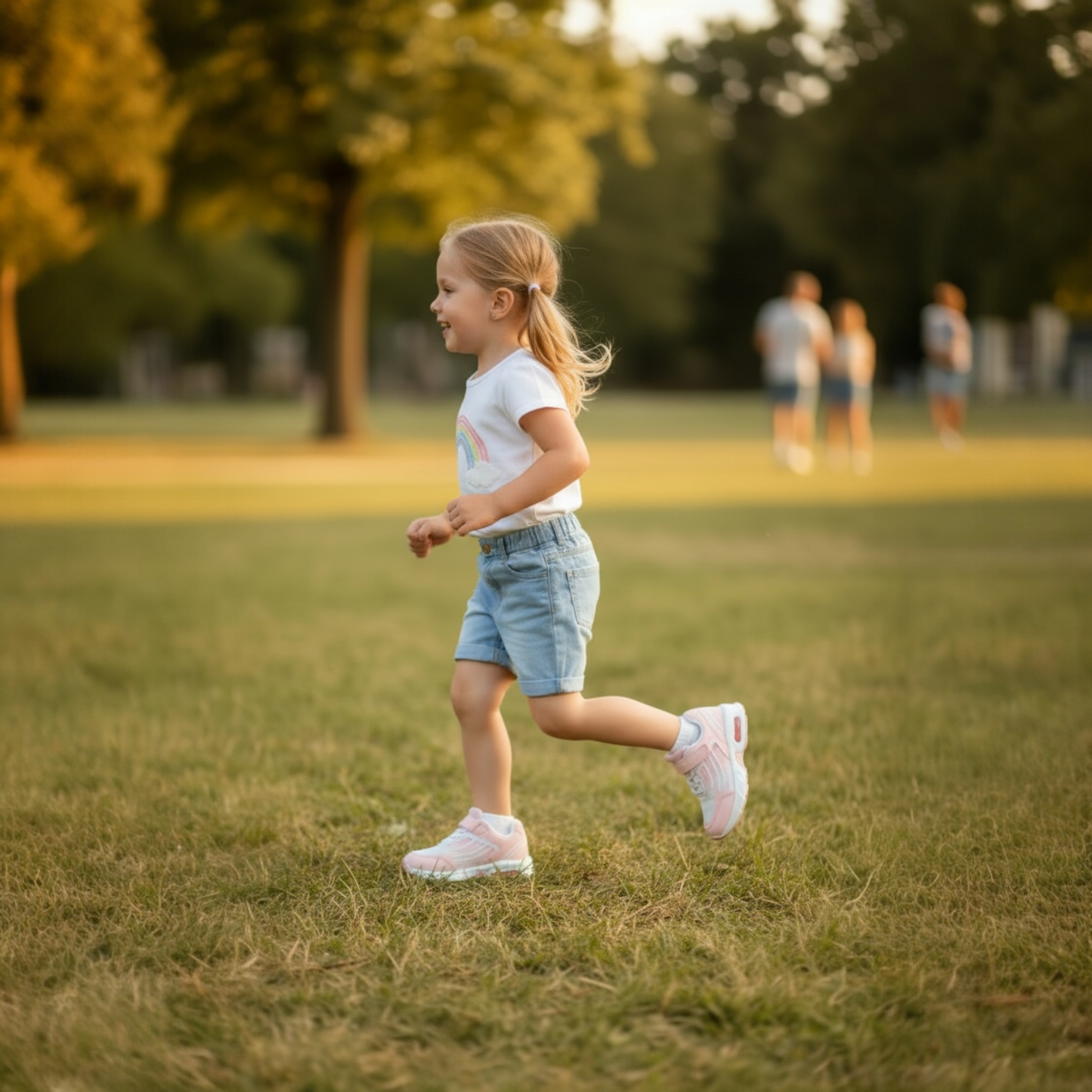 Baskets Sport Fille Rose & Blanc