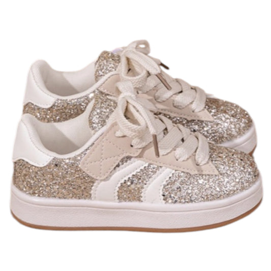 Baskets Pailletées Beige Enfant Noah
