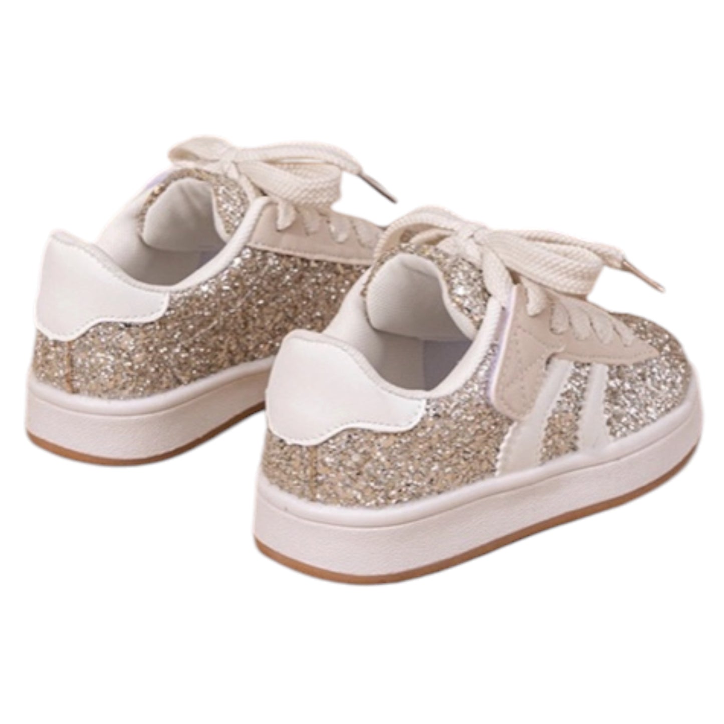 Baskets Pailletées Beige Enfant Noah