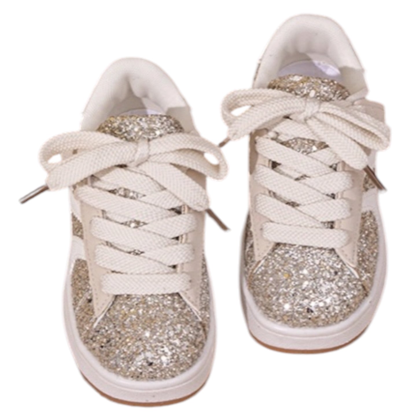 Baskets Pailletées Beige Enfant Noah