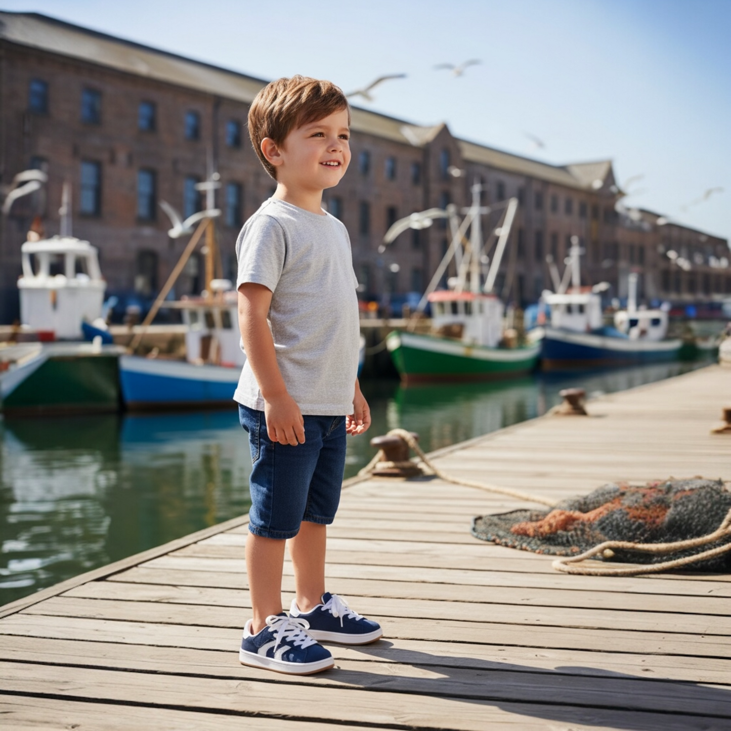 Baskets Enfant Bleu Marine