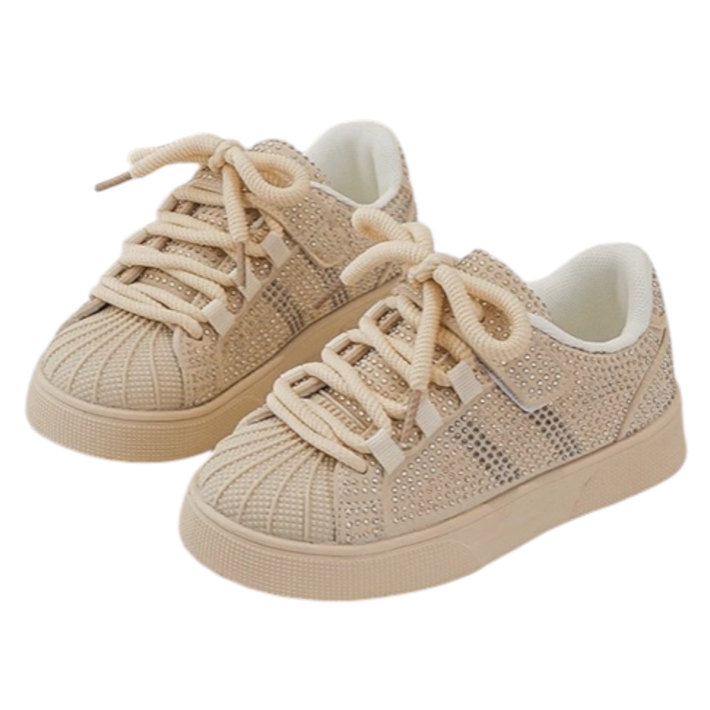 Baskets Fille Beige Strass Stella