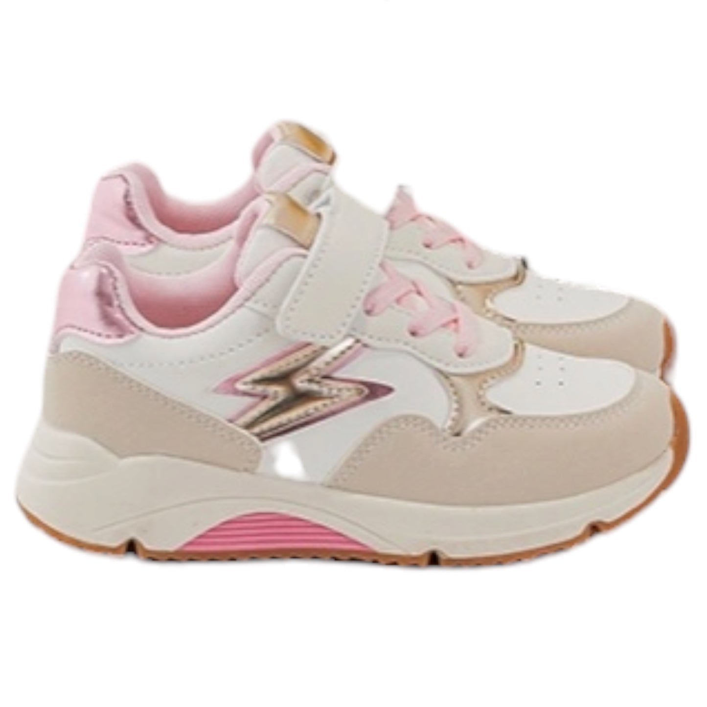 Baskets Fille Rose et Beige  Emy