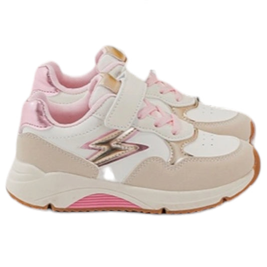 Baskets Fille Rose et Beige  Emy