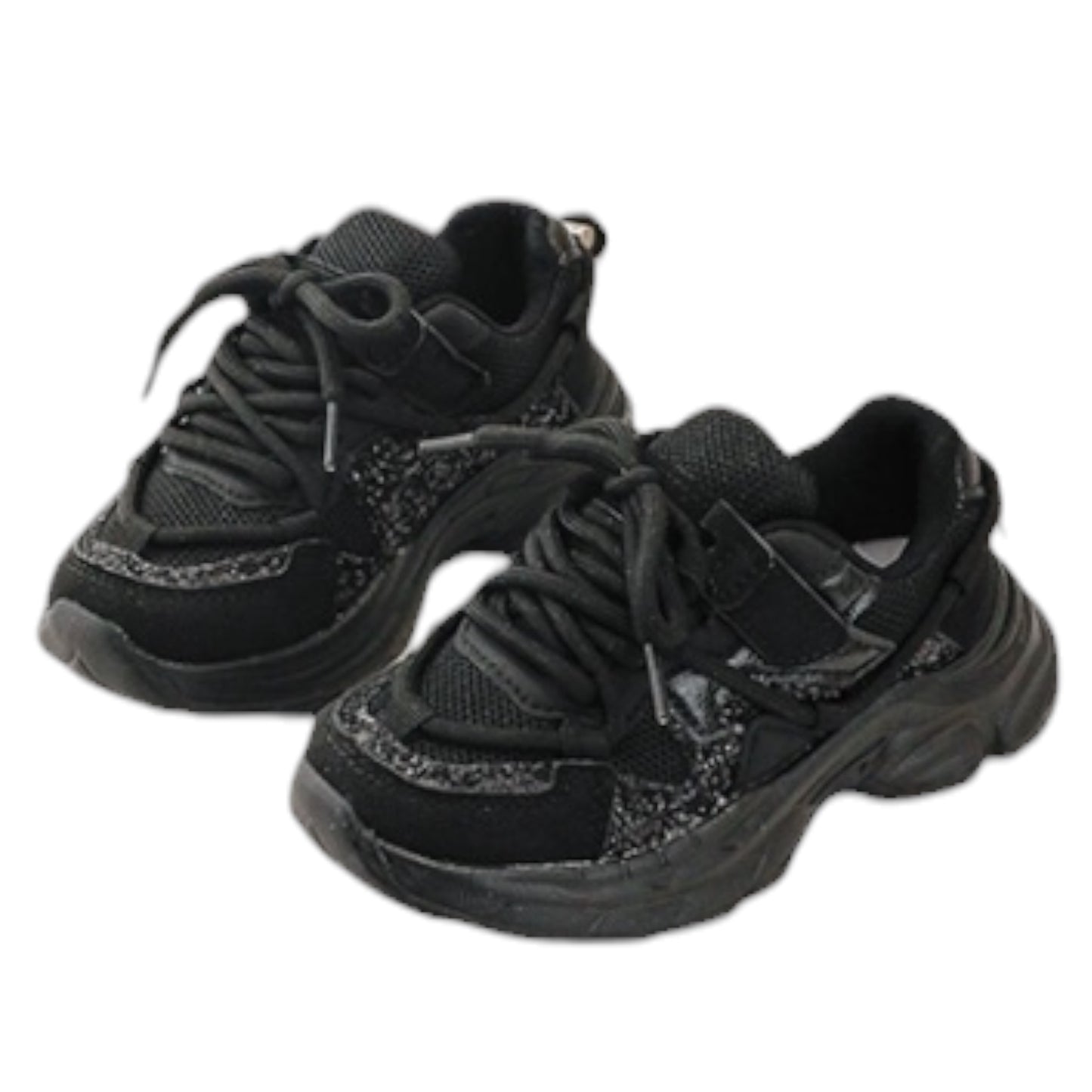 Baskets Enfant Noires Compensées Eve