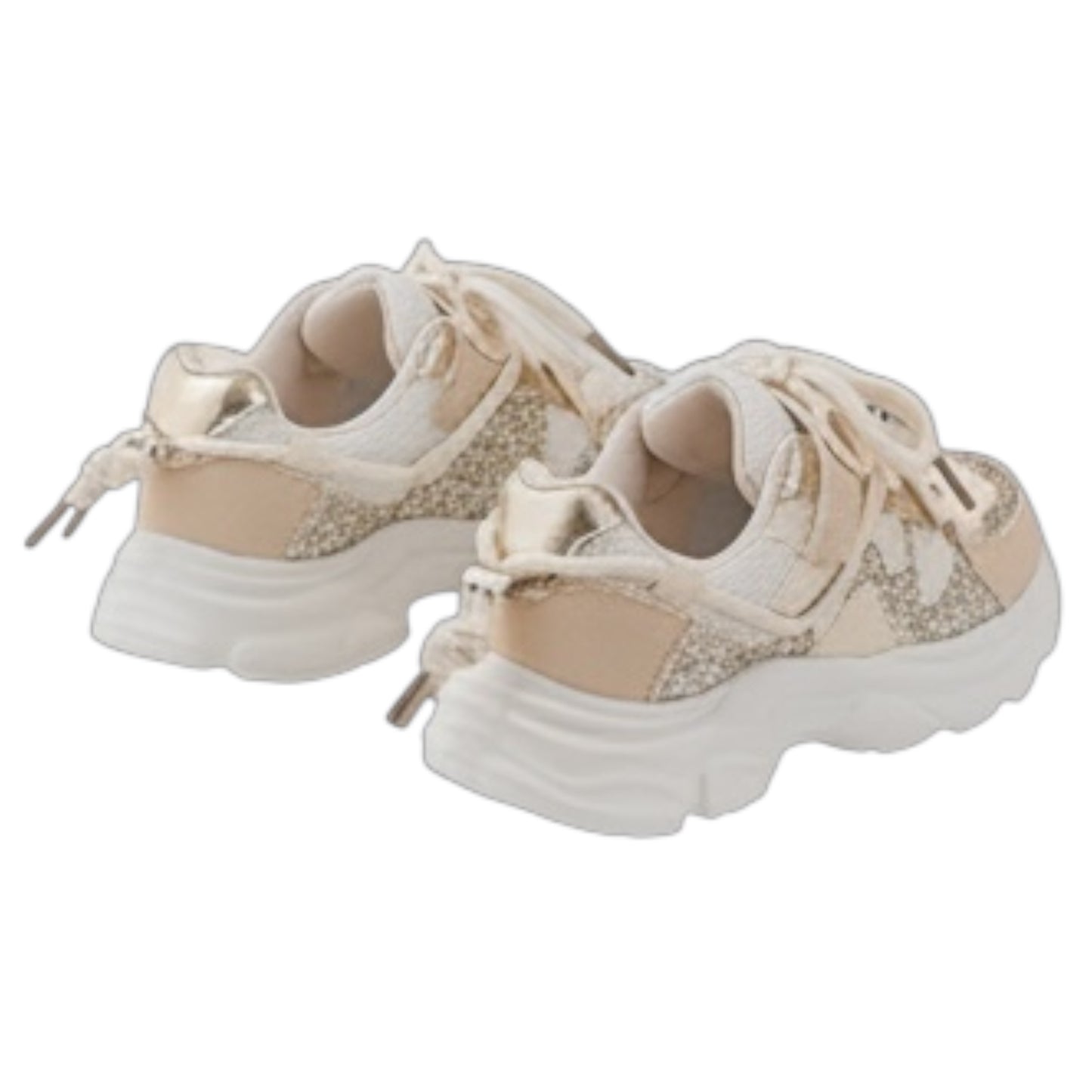 Baskets Enfant Beige & Pailletées Eva