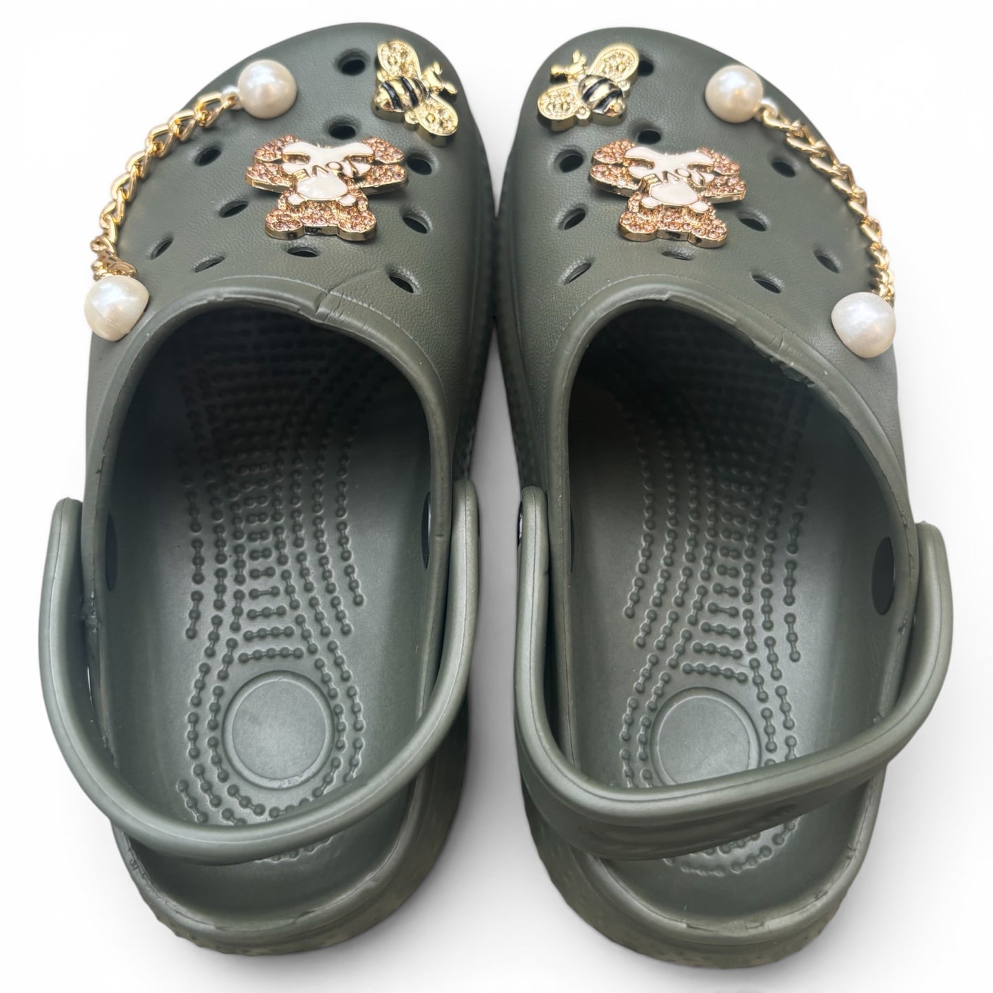 Sabots Enfant Kaki Ourson & Perles