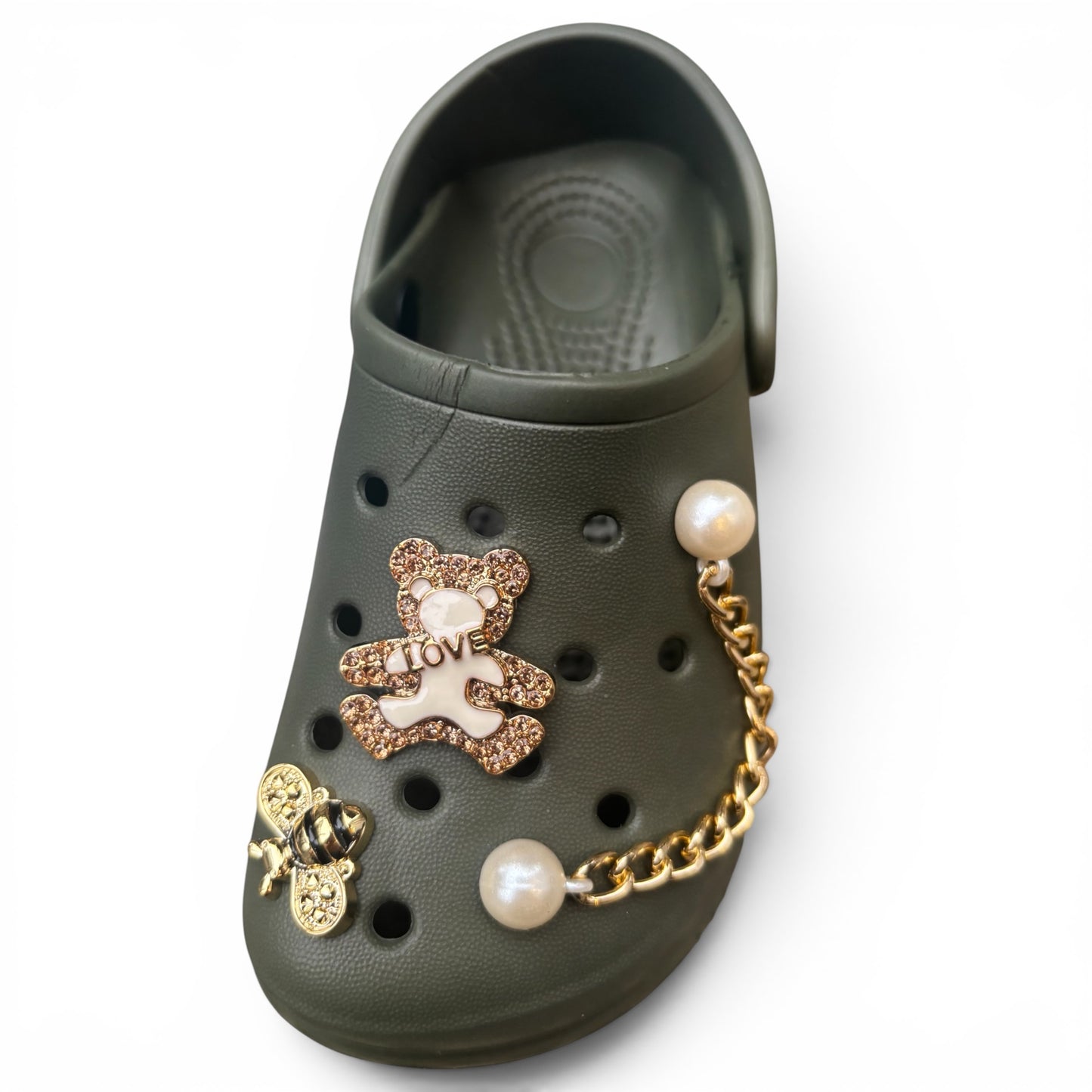 Sabots Enfant Kaki Ourson & Perles