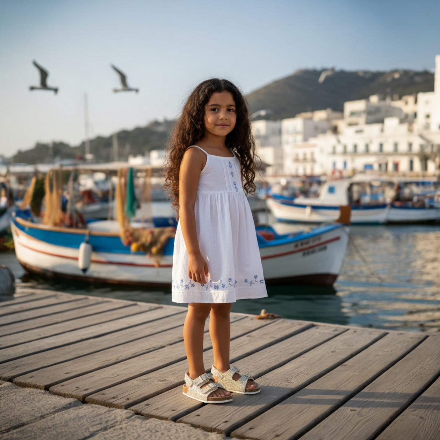 Sandales Pailletées Dorées Enfant