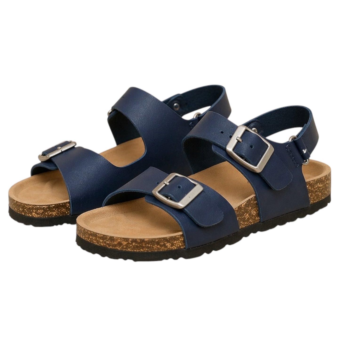 Sandales enfant à double boucle Gabin bleues