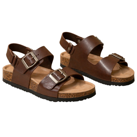 Sandales enfant à double boucle Gabin marron