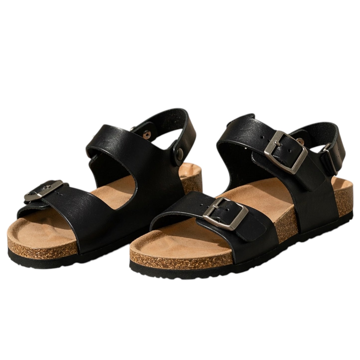 Sandales enfant à double boucle Gabin noires
