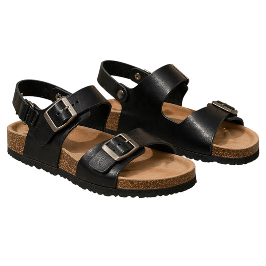 Sandales enfant à double boucle Gabin noires