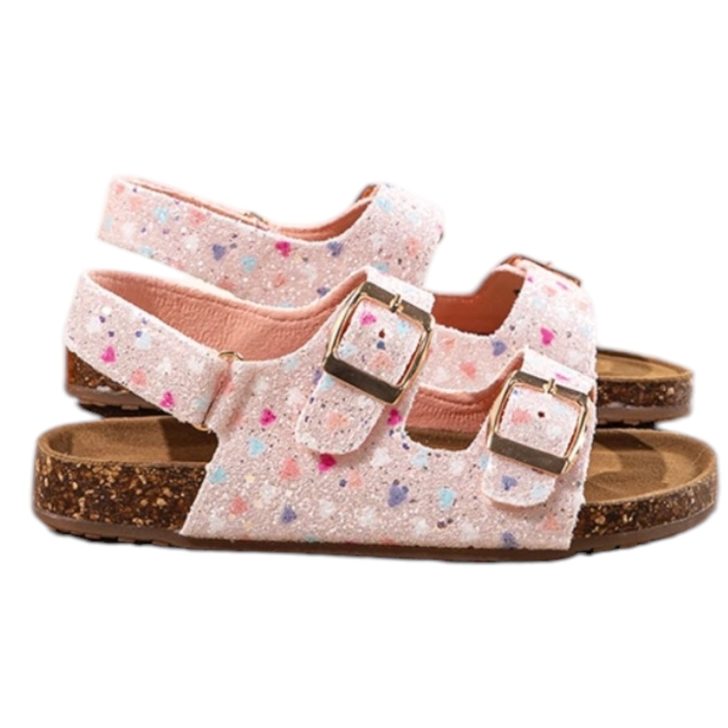 Sandales Enfant Roses à Cœurs Jade