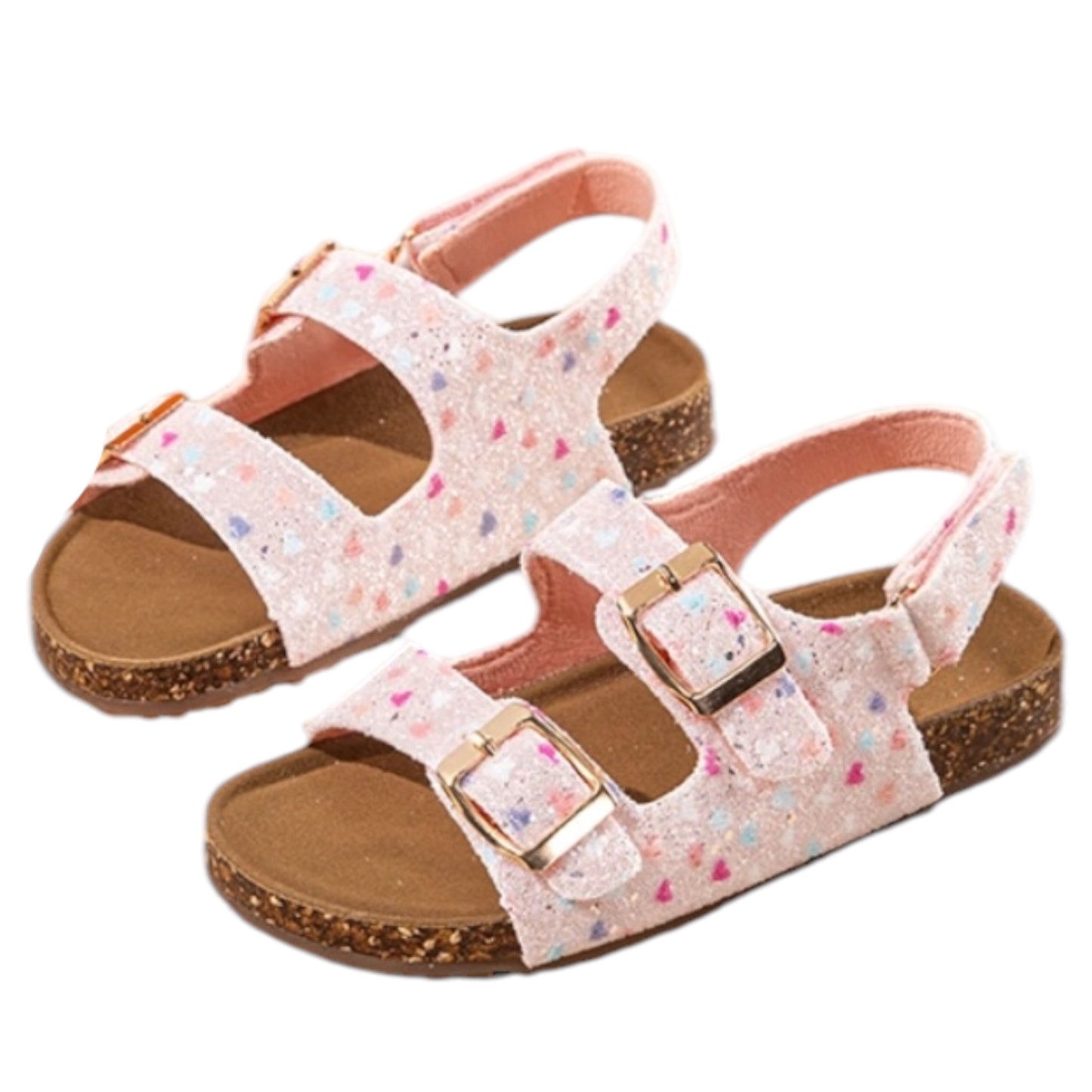 Sandales Enfant Roses à Cœurs Jade