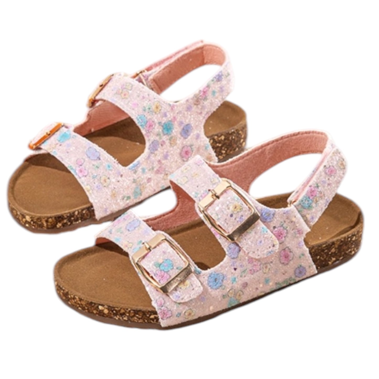 Sandales Enfant Roses Fleuries Jade