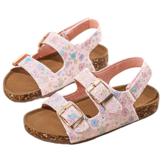 Sandales Enfant Roses Fleuries Jade
