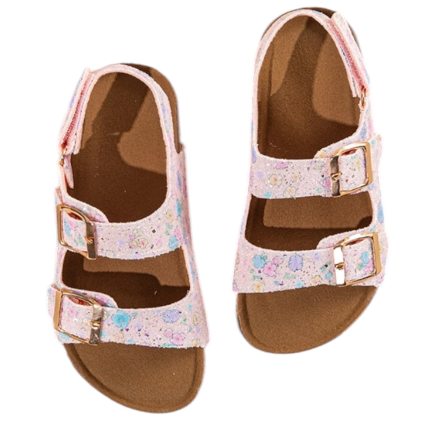 Sandales Enfant Roses Fleuries Jade