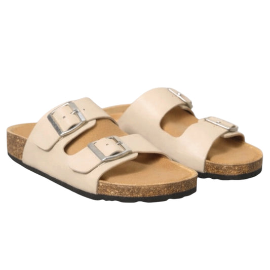 Claquettes Enfant Premium à Double Boucle Ella Beiges