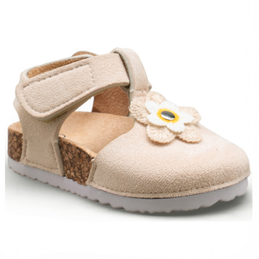 Sandales Fleur Beige Enfant